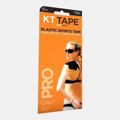 KT Tape Pro Pre-Cut Elastic Sports Tape Strips (3 Strips) Black KT Tape Pro Pre-Cut Elastic Sports Tape Strips (3 Strips) Black