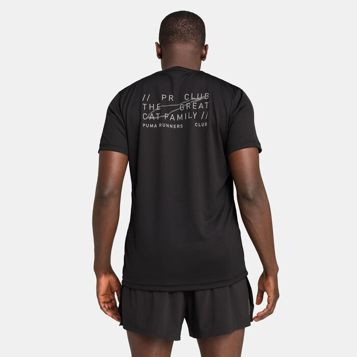 PUMA Men's Graphic Running T-Shirt Black PUMA Men's Graphic Running T-Shirt Black image number 1