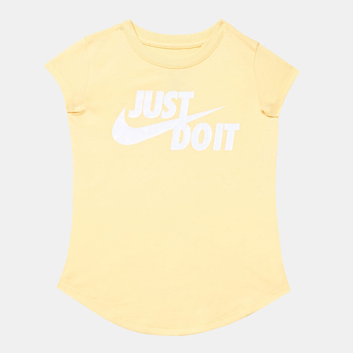 Nike Kids' Just Do It Swoosh Split T-Shirt (Younger Kids) yellow Nike Kids' Just Do It Swoosh Split T-Shirt (Younger Kids) yellow image number 0