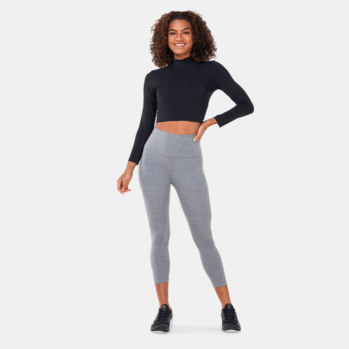 Nike Women's Yoga Dri-FIT Luxe Long Sleeve Crop Top Black image number 2