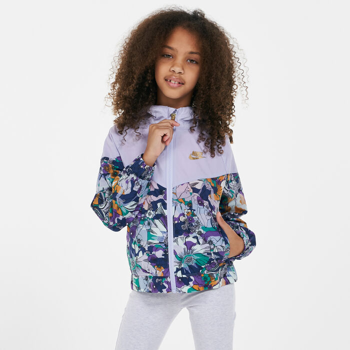 Nike Kids' Allover Print Energy Windrunner Jacket Purple Nike Kids' Allover Print Energy Windrunner Jacket Purple image number 0