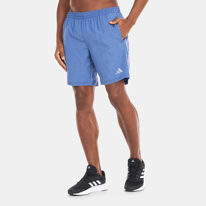adidas Men's Own the Run Heather Shorts Blue adidas Men's Own the Run Heather Shorts Blue image number 0