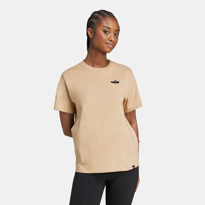 adidas Women's Slide Graphic T-Shirt Brown adidas Women's Slide Graphic T-Shirt Brown image number 0