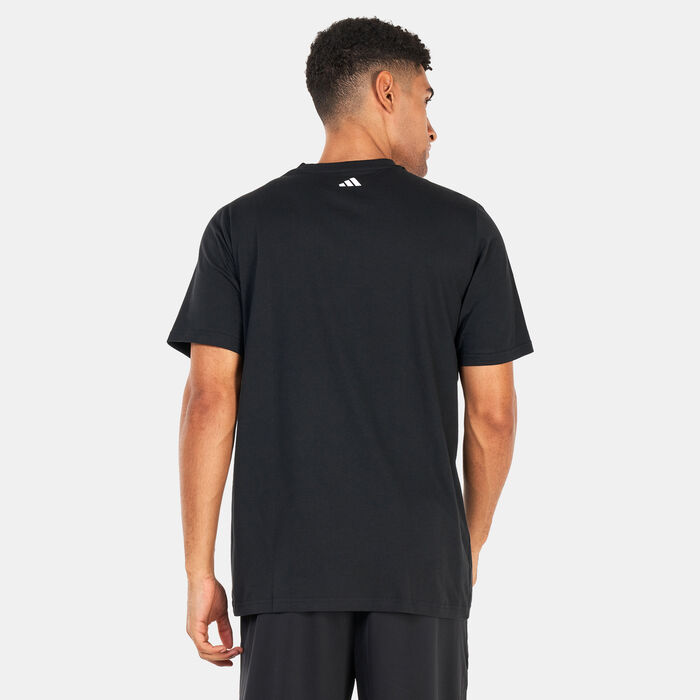 adidas Men's Chain Net Basketball Graphic T-Shirt Black adidas Men's Chain Net Basketball Graphic T-Shirt Black image number 1