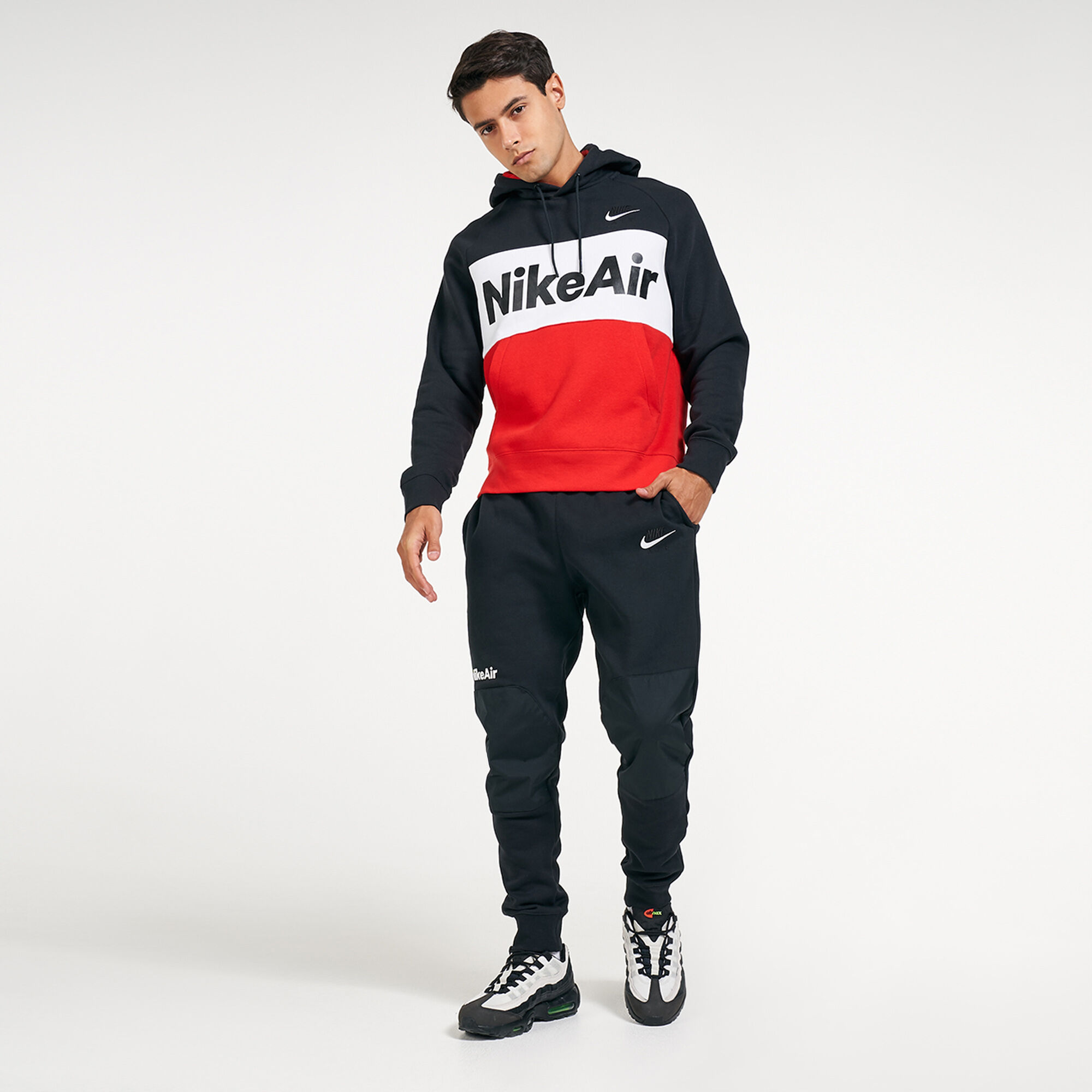 Nike air fleece red clearance