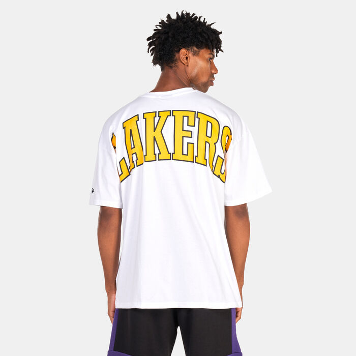 LA Lakers NBA Infill Logo White Oversized T-Shirt
