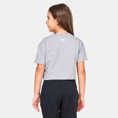 Under Armour Kids' Sportstyle Logo Training Crop Top (Older Kids) Grey Under Armour Kids' Sportstyle Logo Training Crop Top (Older Kids) Grey