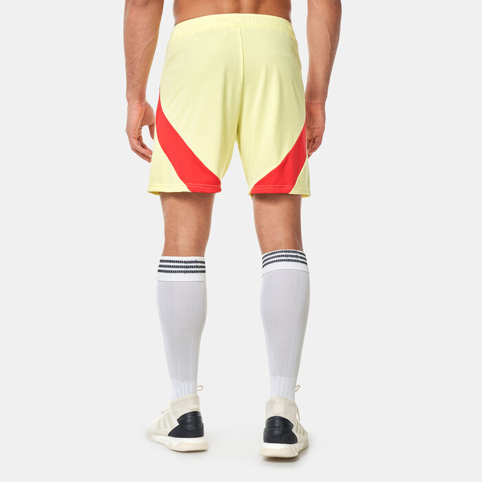 adidas Men's Spain Away Football Shorts - 2024 yellow adidas Men's Spain Away Football Shorts - 2024 yellow image number 1