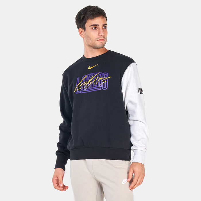 Nike Men’s Los Angeles Lakers Courtside Fleece Sweatshirt Black Nike Men’s Los Angeles Lakers Courtside Fleece Sweatshirt Black image number 0