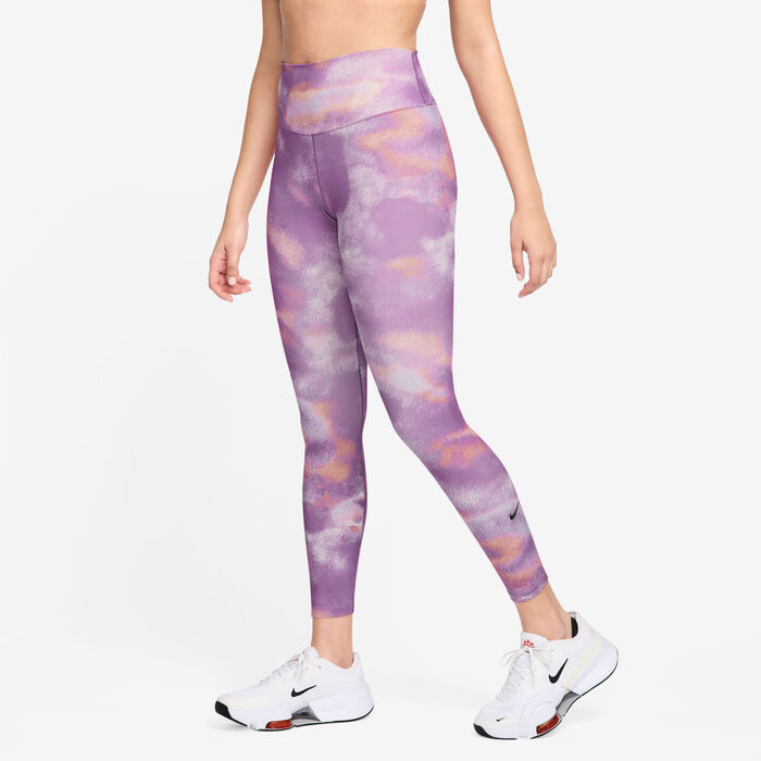 Nike Women's One High-Waisted Printed Leggings Pink Nike Women's One High-Waisted Printed Leggings Pink image number 0