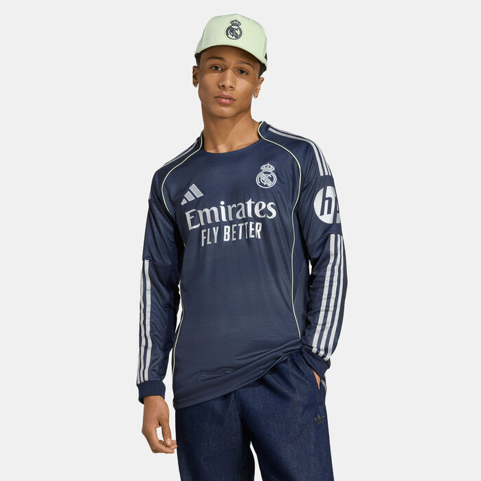adidas Men's Real Madrid 25/26 Away Replica Football Jersey Blue adidas Men's Real Madrid 25/26 Away Replica Football Jersey Blue image number 0