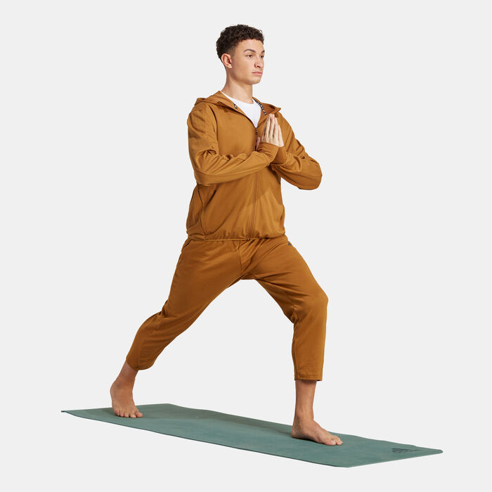 adidas Men's Yoga Training AEROREADY Full-Zip Hoodie Brown adidas Men's Yoga Training AEROREADY Full-Zip Hoodie Brown image number 2