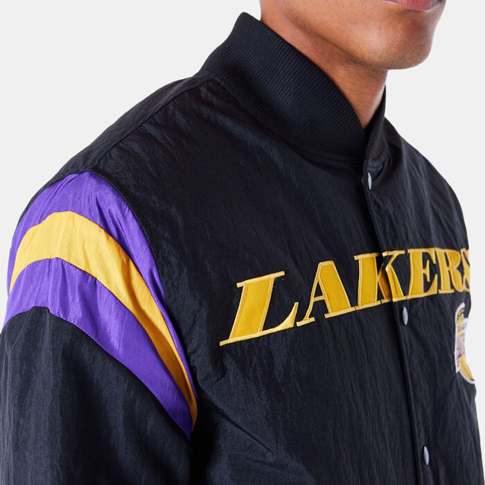 New Era Men's NBA LA Lakers Panel Bomber Jacket Black New Era Men's NBA LA Lakers Panel Bomber Jacket Black image number 3