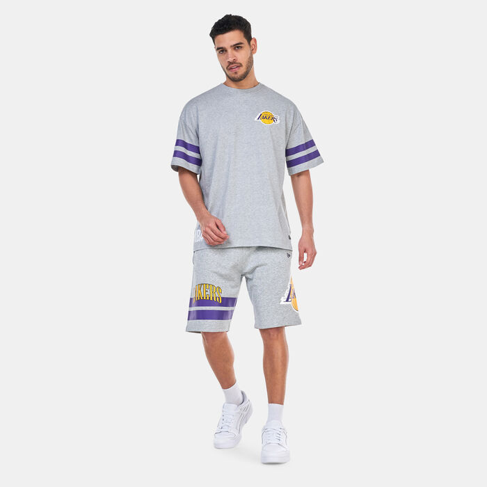 New Era Men's NBA Los Angeles Lakers Arch Graphic Shorts Grey New Era Men's NBA Los Angeles Lakers Arch Graphic Shorts Grey image number 2