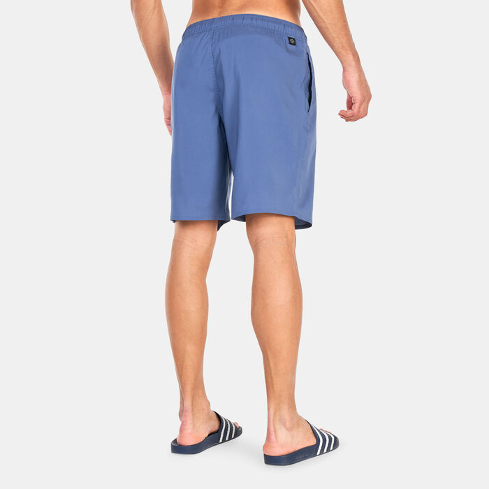 adidas Men's Classic-Length Solid Swim Shorts Blue adidas Men's Classic-Length Solid Swim Shorts Blue image number 1