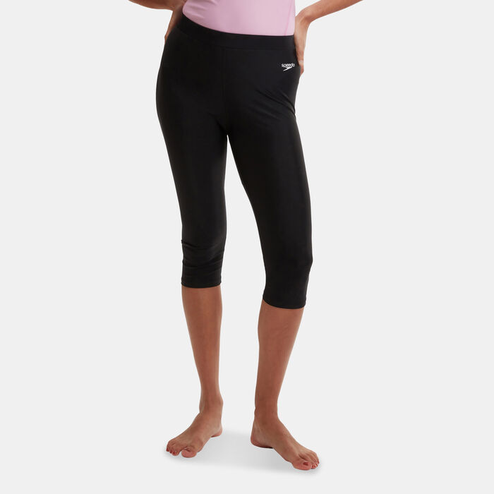 Speedo Women's Logo 3/4 Swimming Pants Black Speedo Women's Logo 3/4 Swimming Pants Black image number 0