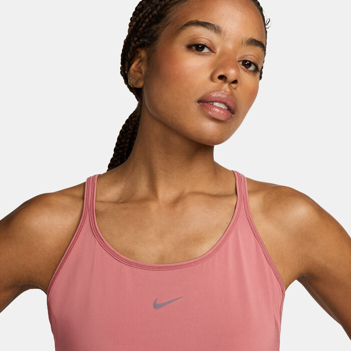 Nike Women's One Classic Dri-FIT Strappy Tank Top Pink image number 3