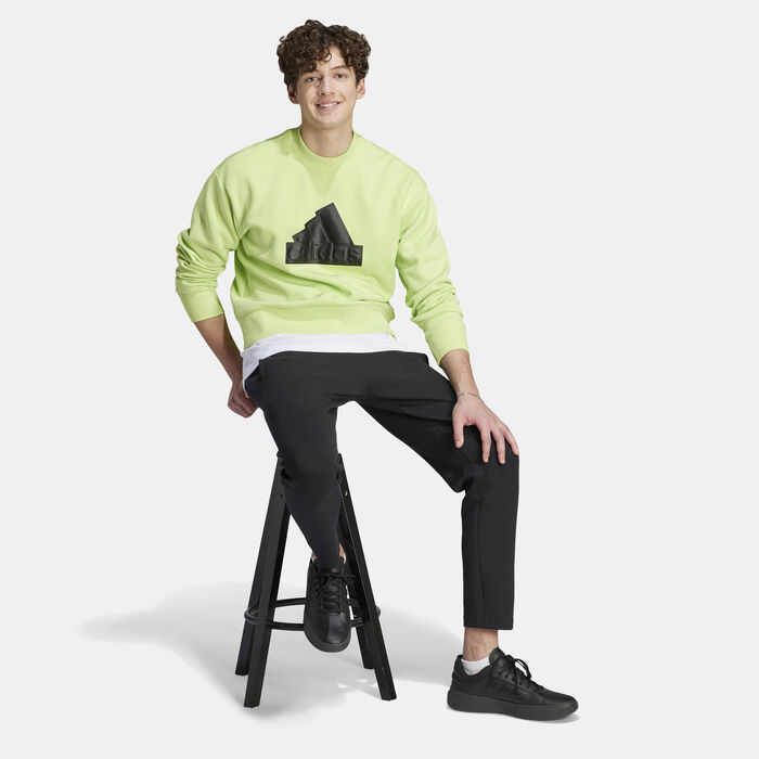 adidas Men's Future Icons Badge of Sport Sweatshirt Green adidas Men's Future Icons Badge of Sport Sweatshirt Green image number 2
