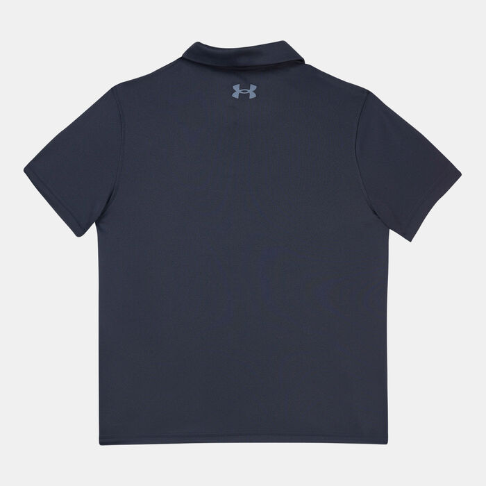 Under Armour Kids' UA Performance Polo Shirt Black Under Armour Kids' UA Performance Polo Shirt Black image number 1