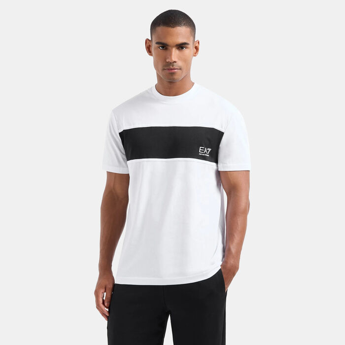 EA7 Emporio Armani Men's Block Print T-Shirt White image number 0