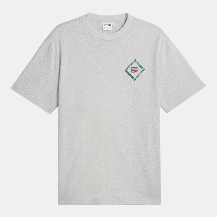 PUMA Men's DOWNTOWN Graphic T-Shirt Grey PUMA Men's DOWNTOWN Graphic T-Shirt Grey image number 0