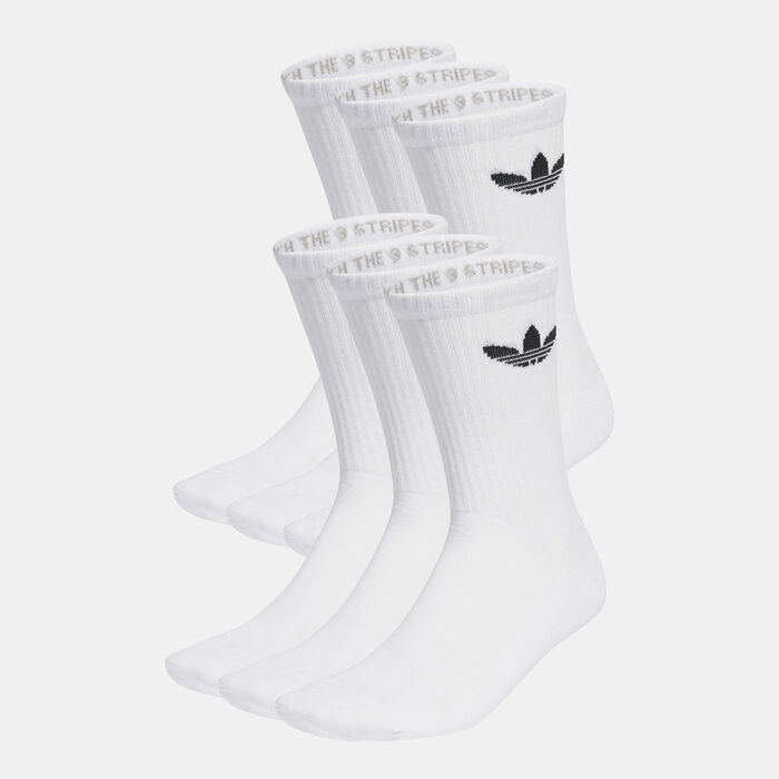 adidas Originals Men's Trefoil Cushion Crew Socks (6 Pairs) White image number 0