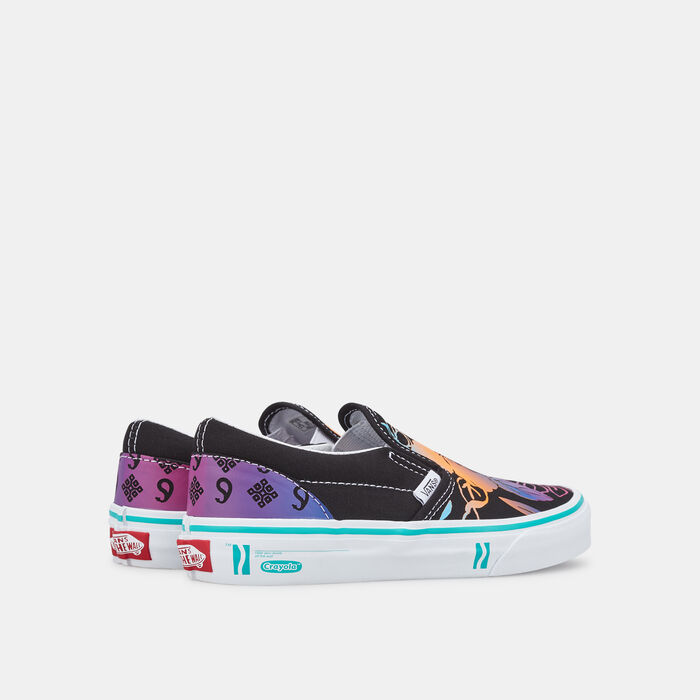 Vans Kids' x Crayola Classic Slip-On Unisex Shoe Black Vans Kids' x Crayola Classic Slip-On Unisex Shoe Black image number 2