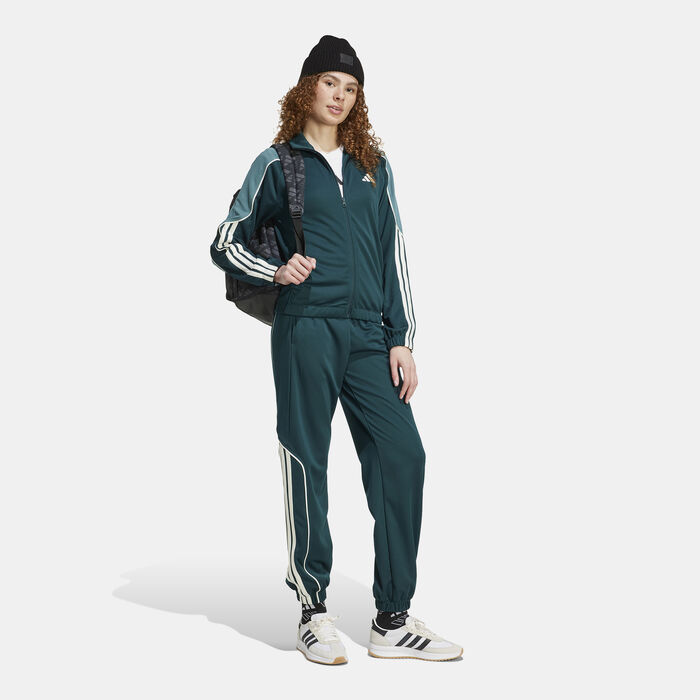 adidas Women's Stadium Tracksuit Green adidas Women's Stadium Tracksuit Green image number 2