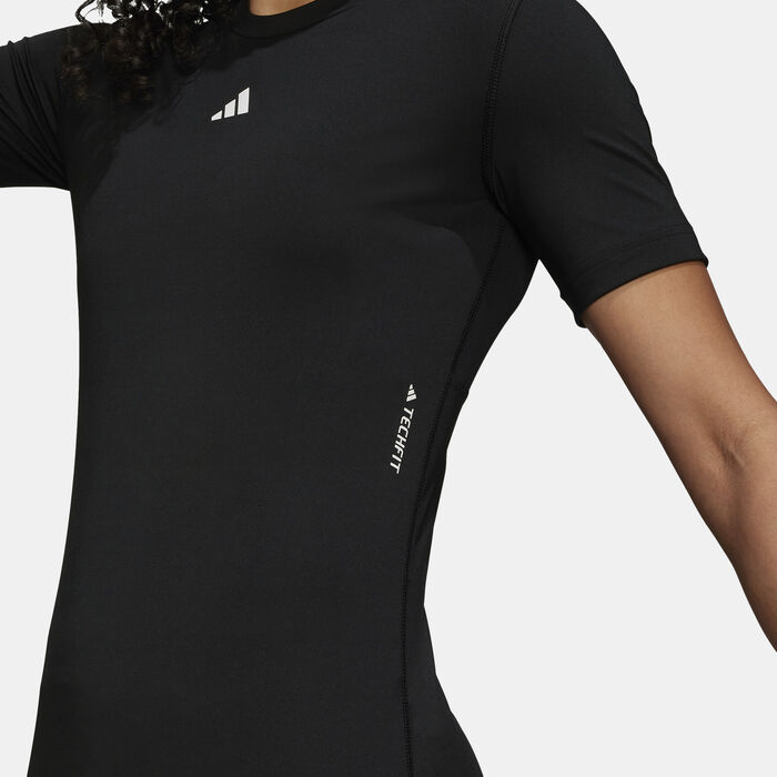 adidas Women's Techfit Training T-Shirt Black adidas Women's Techfit Training T-Shirt Black image number 3