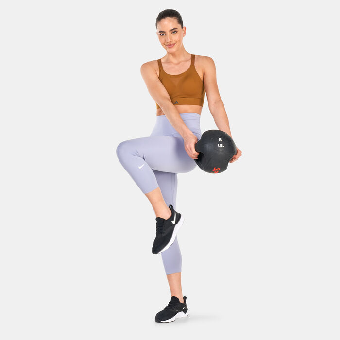 Nike Women's One Dri-FIT Cropped Leggings Blue image number 2