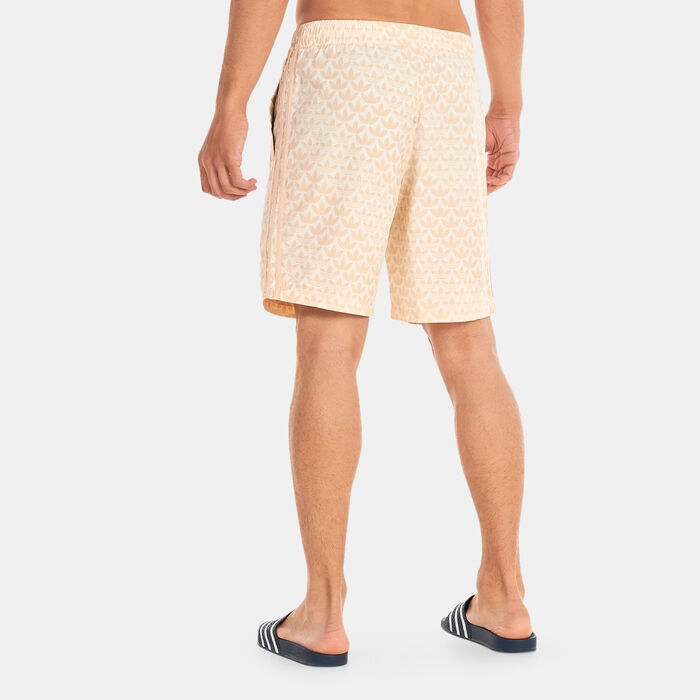 adidas Men's Originals Monogram Swim Shorts White adidas Men's Originals Monogram Swim Shorts White image number 1
