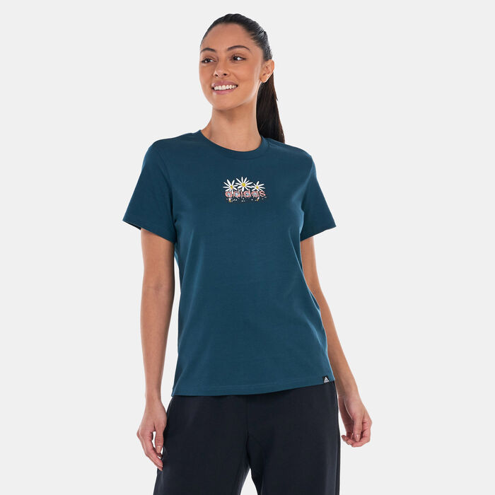 adidas Women's Doodle Graphic T-Shirt Brown adidas Women's Doodle Graphic T-Shirt Brown image number 0