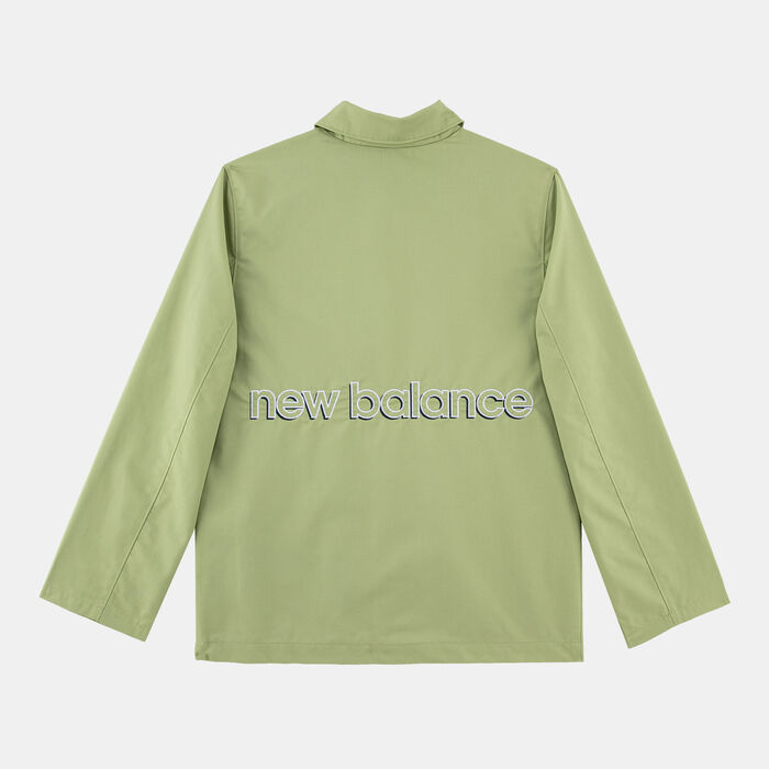 New Balance Kids' Premium Raglan Coach Jacket Green New Balance Kids' Premium Raglan Coach Jacket Green image number 1