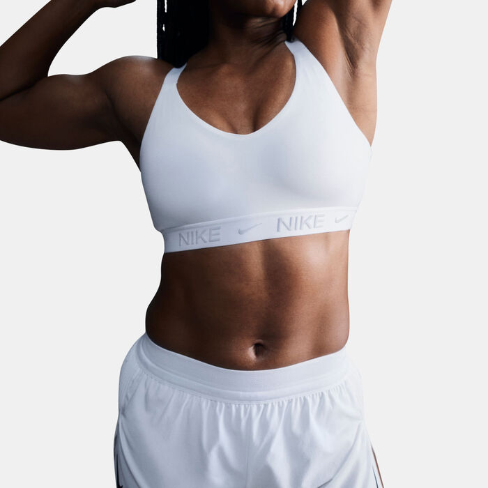 Nike Women's Indy Medium-Support Sports Bra White image number 4