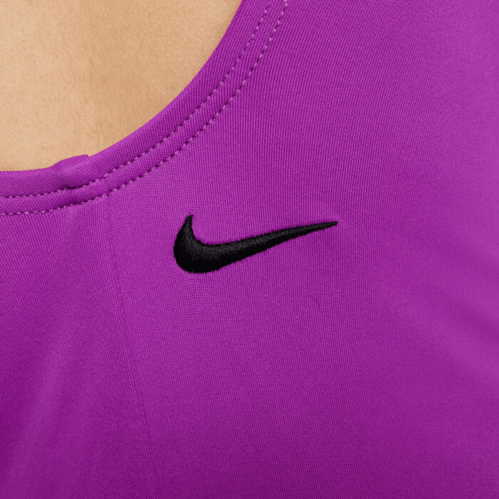 Nike Swim Kids' Bubble Script U-Back One Piece Swimsuit Purple image number 4