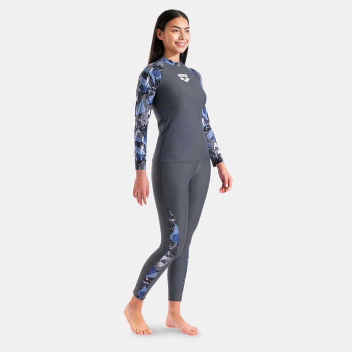 Arena Women's Modesty Long Sleeve Swimming Rashguard Multi-Color Arena Women's Modesty Long Sleeve Swimming Rashguard Multi-Color image number 2