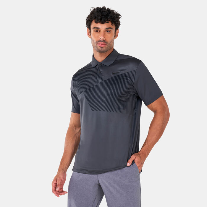 Nike Men's Dri-FIT Vapor Print Golf Polo Shirt Grey Nike Men's Dri-FIT Vapor Print Golf Polo Shirt Grey image number 0