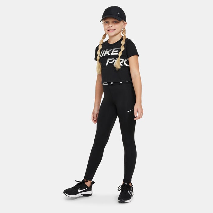 Nike Girls' Pro Dri-FIT Leggings Black Nike Girls' Pro Dri-FIT Leggings Black image number 2