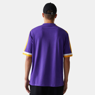 New Era Men's NBA Los Angeles Lakers Panel T-Shirt Purple