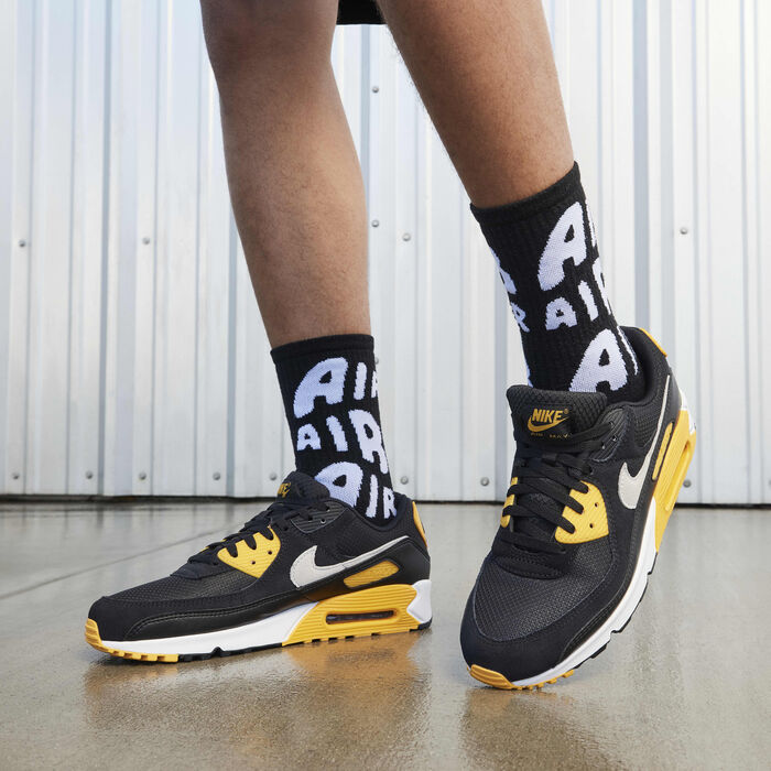 Nike Men's Air Max 90 Shoes Black Nike Men's Air Max 90 Shoes Black image number 1