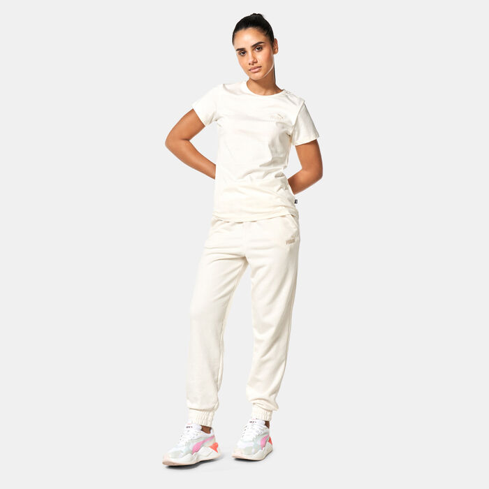 PUMA Women's Essentials+ Embroidery T-Shirt White image number 2