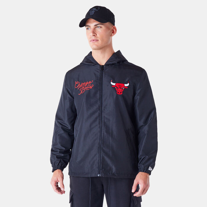 New Era Men's NBA Chicago Bulls Graphic Full-Zip Hoodie Black image number 0