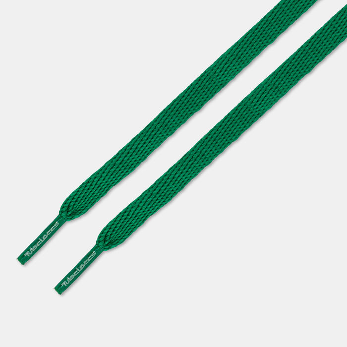 TUBELACES Flat Shoelaces Green TUBELACES Flat Shoelaces Green image number 0
