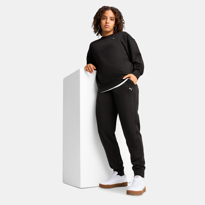 PUMA Women's Essentials Elevated Sweatpants Black PUMA Women's Essentials Elevated Sweatpants Black image number 2