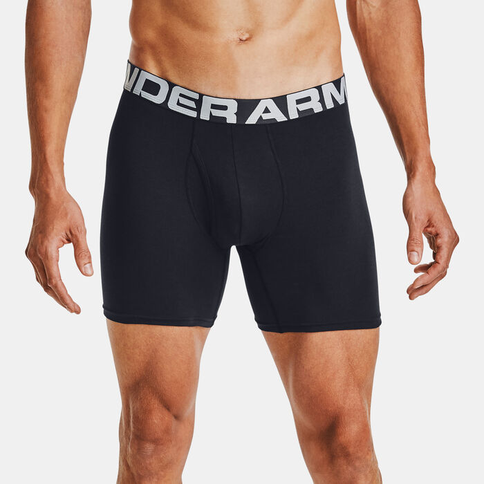 Under Armour Men's Charged Cotton® Boxerjock® Boxers (3 Pack) Black image number 0