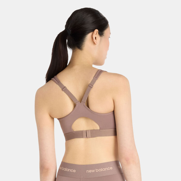 New Balance Women's Essential High-Support Running Sports Bra Beige New Balance Women's Essential High-Support Running Sports Bra Beige image number 1