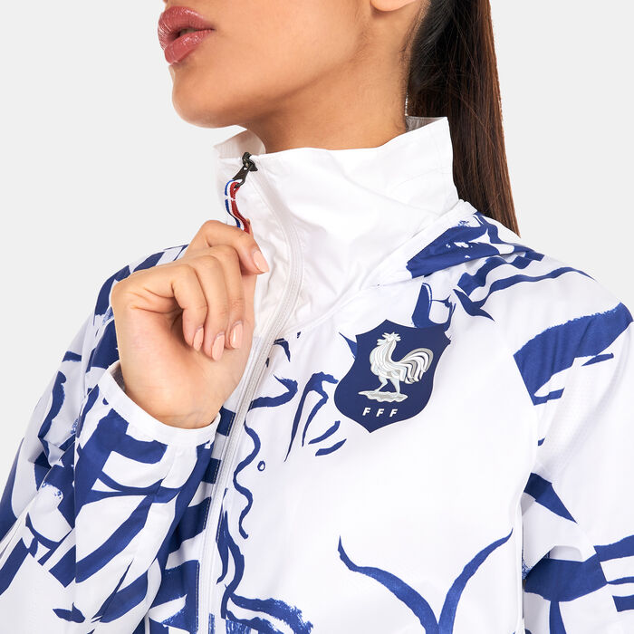 Nike Women's FFF AWF Jacket Blue Nike Women's FFF AWF Jacket Blue image number 3