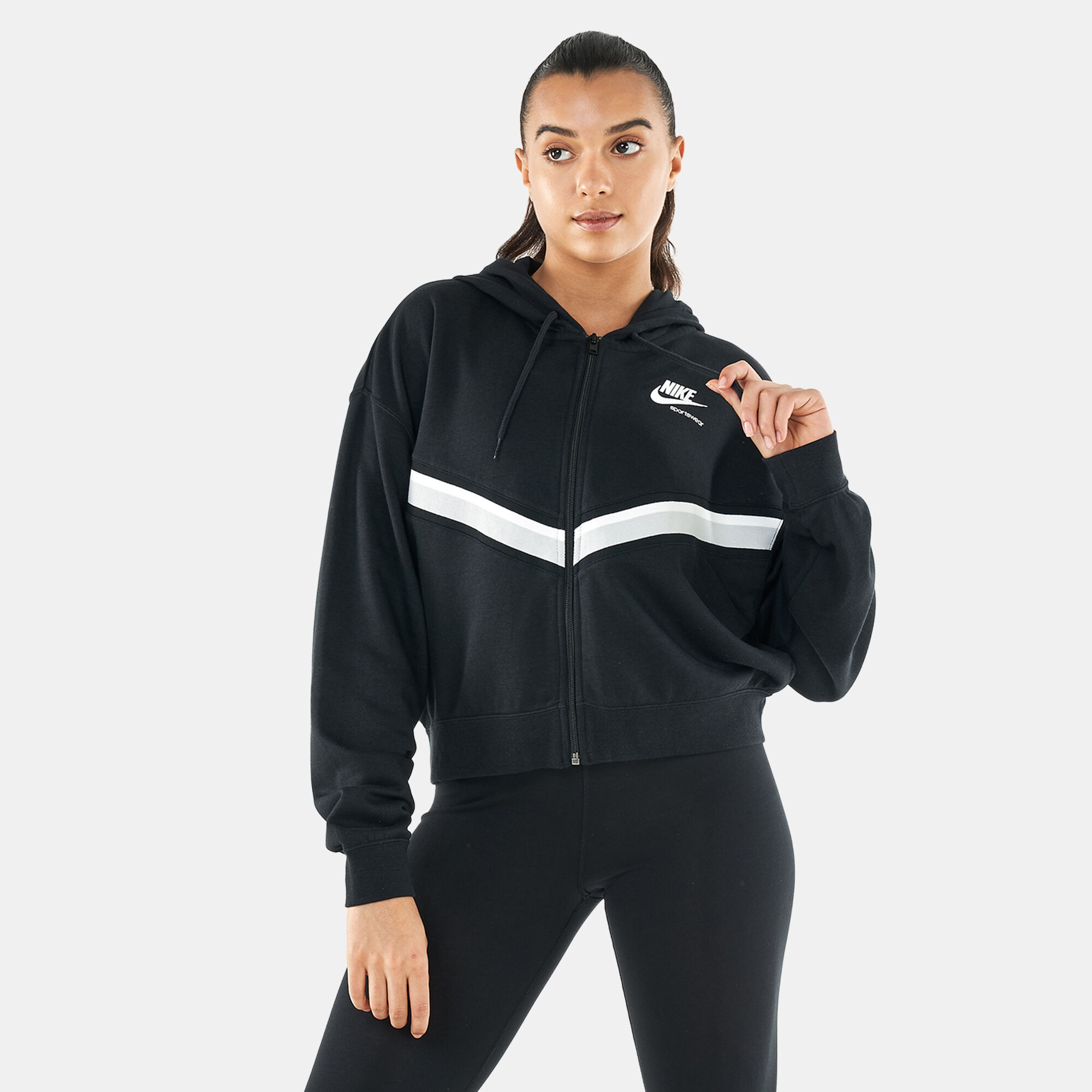 Nike sportswear heritage top full zip hoodie