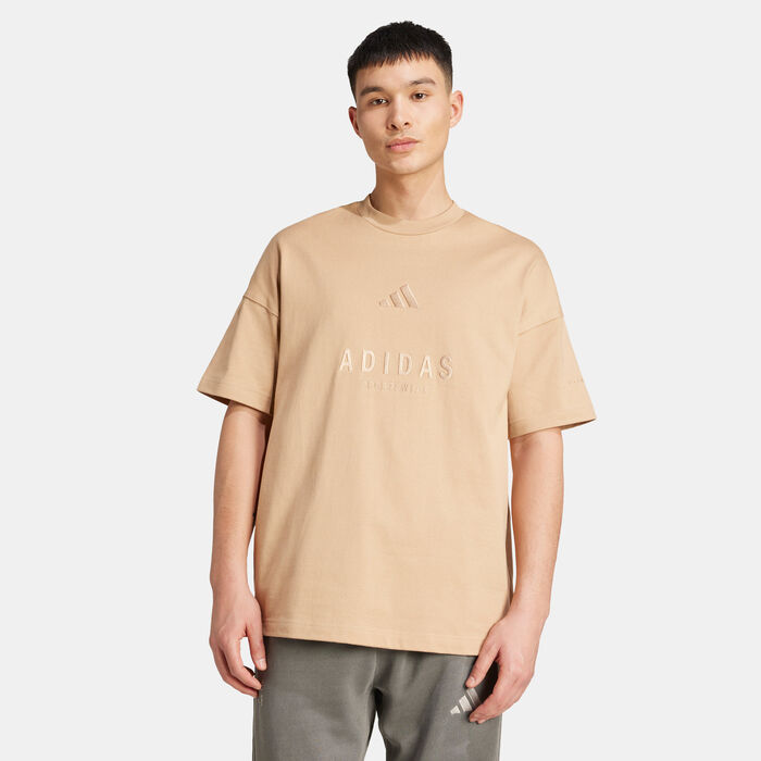adidas Men's ALL SZN Graphics T-Shirt Brown adidas Men's ALL SZN Graphics T-Shirt Brown image number 0