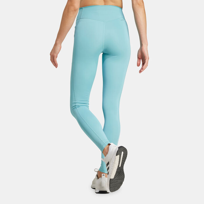 adidas Women's Optime Full-Length Training Leggings Green adidas Women's Optime Full-Length Training Leggings Green image number 1